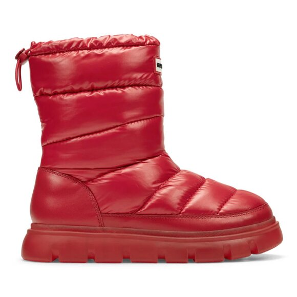 NEW HUNTER Waterproof Maribel Puffer Snow Boots in red for women 1025 8m4 - Picture 4 of 6